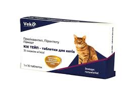 VEKO КІК ТЕЙП, антигельмінтні таблетки для котів та кошенят,  (1шт)