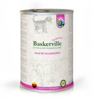 Baskerville консерва для кошенят, телятина з чорницею, 400г